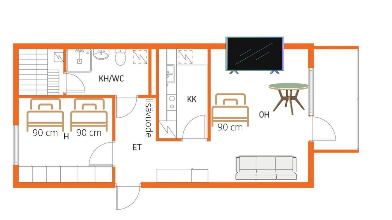 Niinivaara Apartment Saunallinen Ja Ilmastoitu Majoitus Joensuu Dış mekan fotoğraf